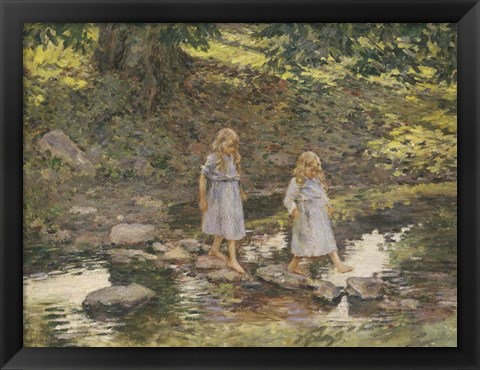 Framed Stepping Stones, 1893 Print