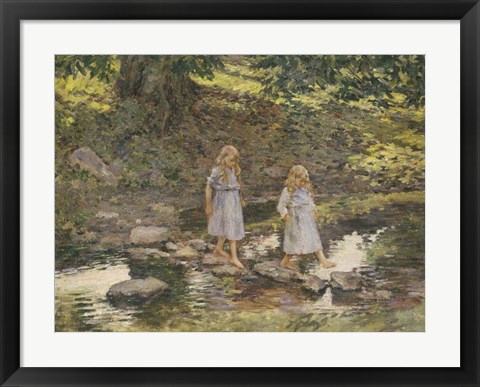 Framed Stepping Stones, 1893 Print