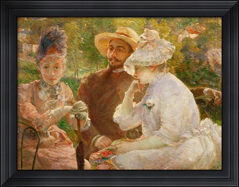 Framed On The Terrace In Sevres With The Painter Henri Fantin-Latour Print