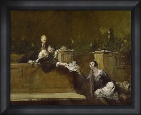 Framed Court Scene Print