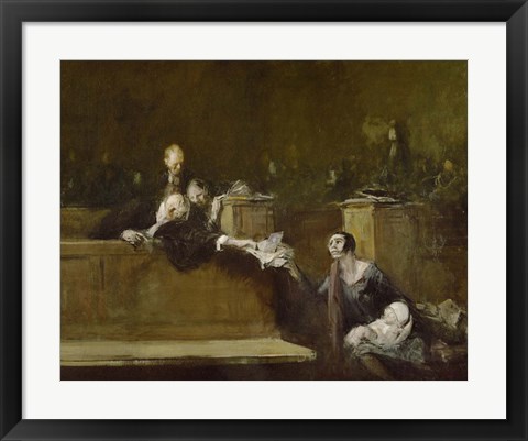 Framed Court Scene Print