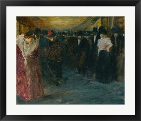 Framed Promenoir At The Music-Hall, c. 1890 Print