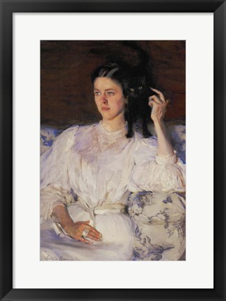 Framed Young Woman With Cat, 1893-94 Print