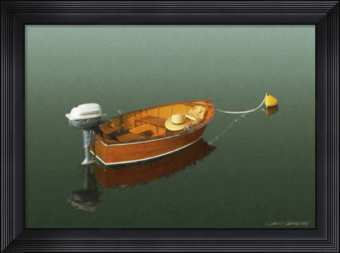 Framed Sunset in the Pier II Print