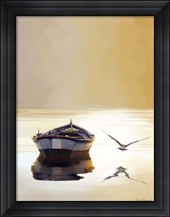 Framed Sunset in the Pier Print