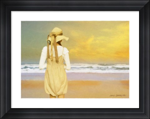 Framed Girl 1910 Print