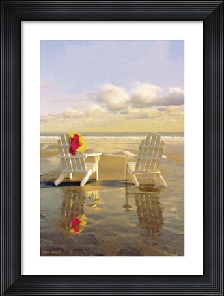 Framed Chairs on the Beach Print