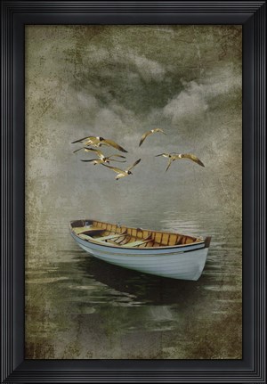 Framed Alone in the Mist Print