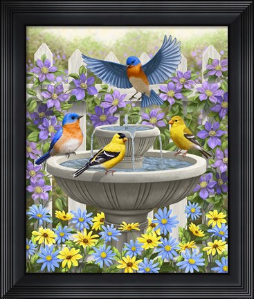 Framed Fountain Festivities Print