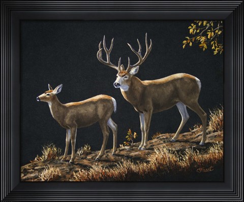 Framed Mule Deer Ridge Print