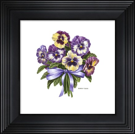 Framed Pansy Bouquet Print