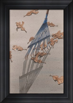 Framed Blue Rake Print