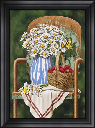 Framed Picking Daisies Print