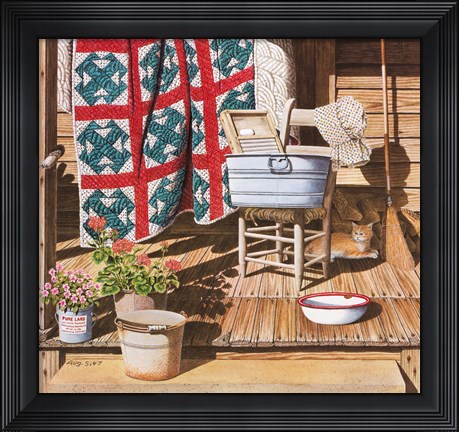Framed Miss Jane&#39;s Washday Print