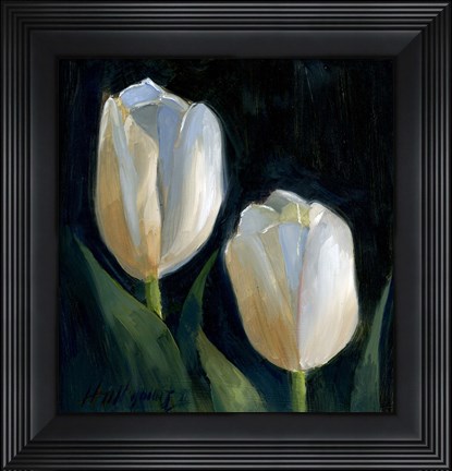 Framed White Tulips Print