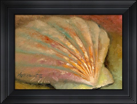 Framed Scallop Seashell Print