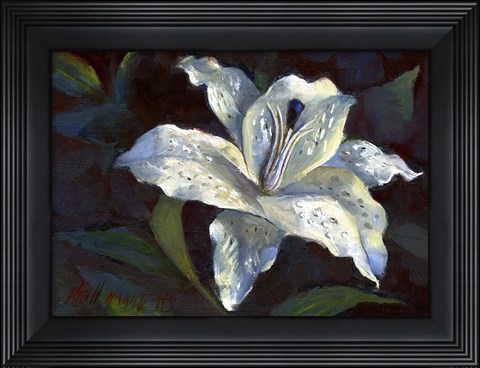 Framed White Lily Print