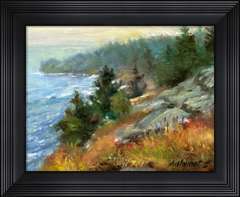Framed White Head, Monhegan Island, Maine Print
