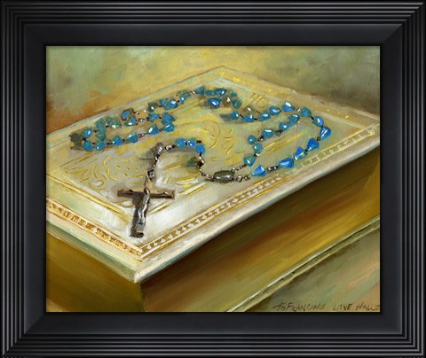 Framed Bible with Cross Print