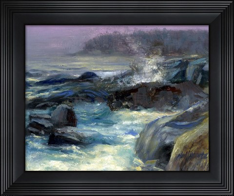 Framed Gull Cove, Monhegan Island, Maine Print