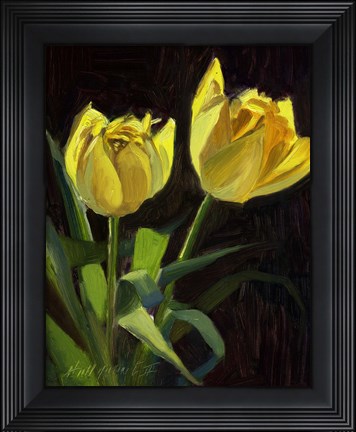 Framed Yellow Tulips Print