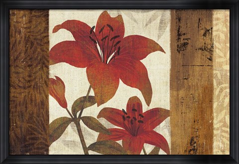 Framed Floral Harmony I Print