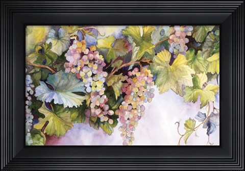 Framed Grapes On The Vine Print