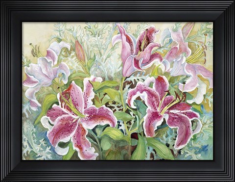 Framed Stargazer Lilies Print