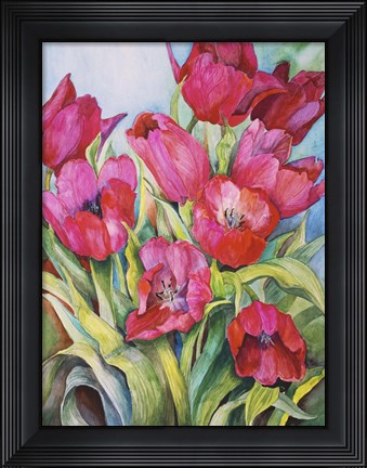 Framed Red Tulips Print