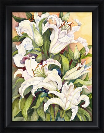 Framed Lilies Basking in the Sun Print