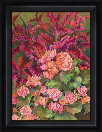 Framed Coleus and Begonias Print