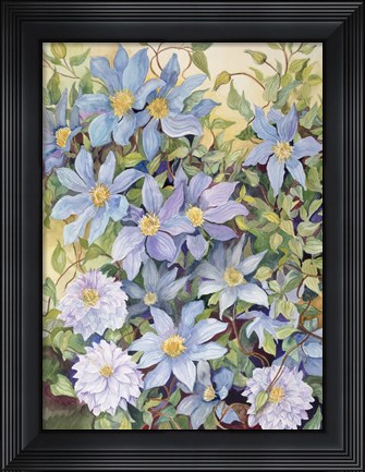 Framed Blue Clematis Print