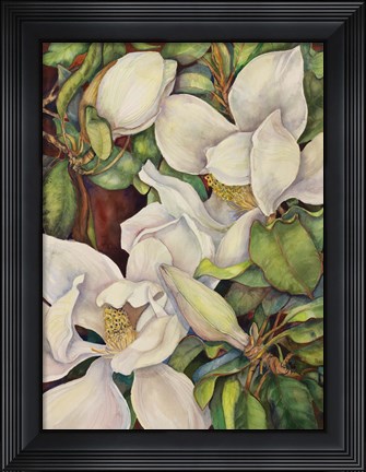 Framed Georgia Magnolias Print
