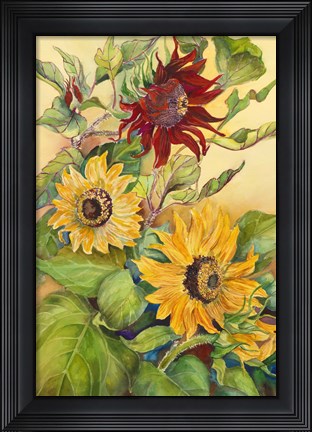 Framed Rust Sunflower Print