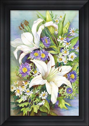 Framed Spring Bouquet Print