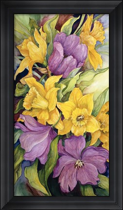 Framed Tulips And Daffodils Print