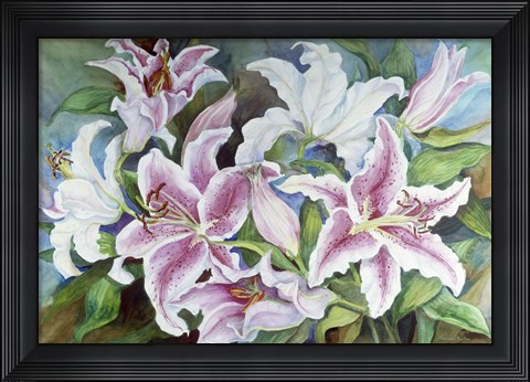 Framed Lilies Of The Field Print