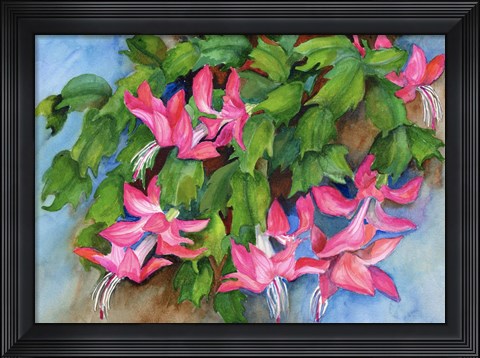 Framed Christmas Cactus Print