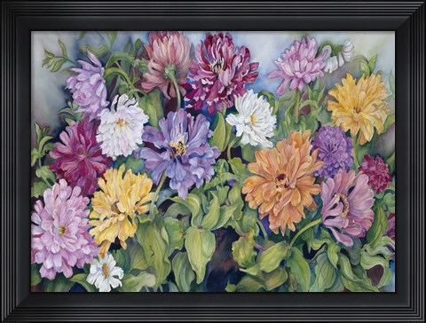 Framed Zinnia 3 Print
