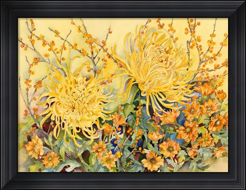 Framed Fall Chrysanthumums Print