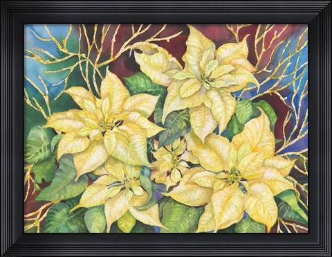 Framed Golden Poinsettia Print