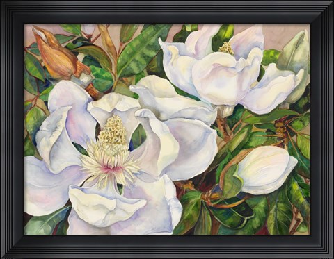 Framed Magnolia Tree Print