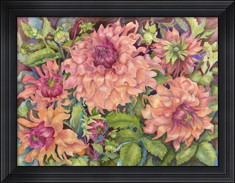 Framed Sahara Glow Dahlia Print