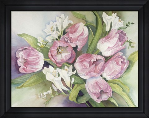 Framed Tulips In Spring Print