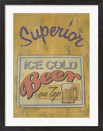 Framed Superior Beer Print