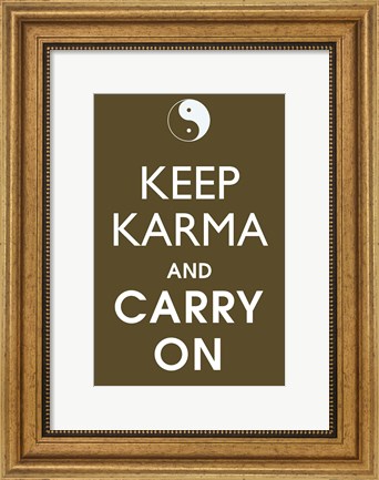 Framed Keep Karma Print