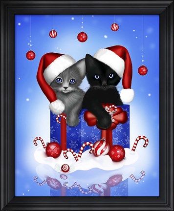 Framed Candy Cane Festivities Print