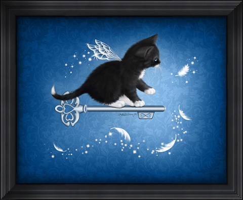 Framed Key of Feathers Print