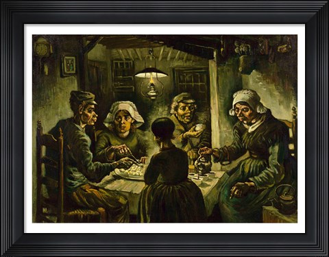 Framed Potato Eaters Print