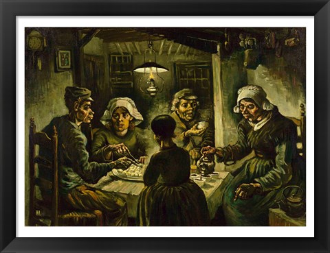 Framed Potato Eaters Print